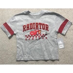 Disney Cars Radiator Springs Graphic Tee Red Sleeve Boys Size 5/6 NWT‎